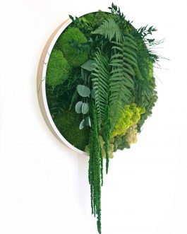 Stabilizuotų augalų paveikslas ROUND JUNGLE MAXI, Ø50 cm