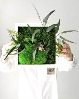 Stabilizuotų augalų paveikslas JUNGLE MINI, 25X25 cm